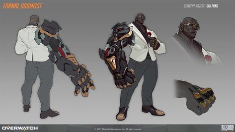 ArtStation - Formal Doomfist Skin Concept, Qiu Fang Overwatch Doomfist, Overwatch Skin Concepts, Kon Bleach, Robot Machine, Overwatch Fan Art, Anniversary Event, Robots Concept, Ex Machina, Robot Concept Art