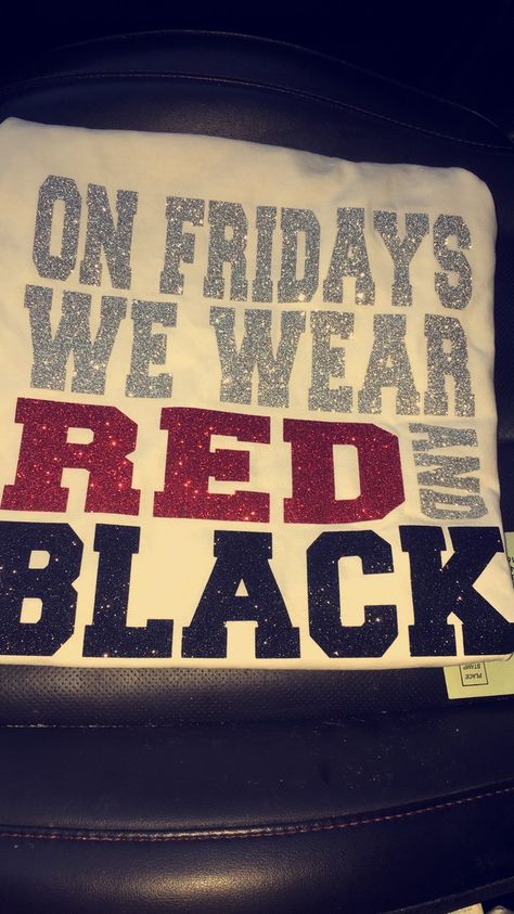 Logos, Football Spirit Shirts, Football Girlfriend, Football Spirit, Girlfriend Shirt, Spirit Shirts, Wearing Red, We Wear, Wearing Black