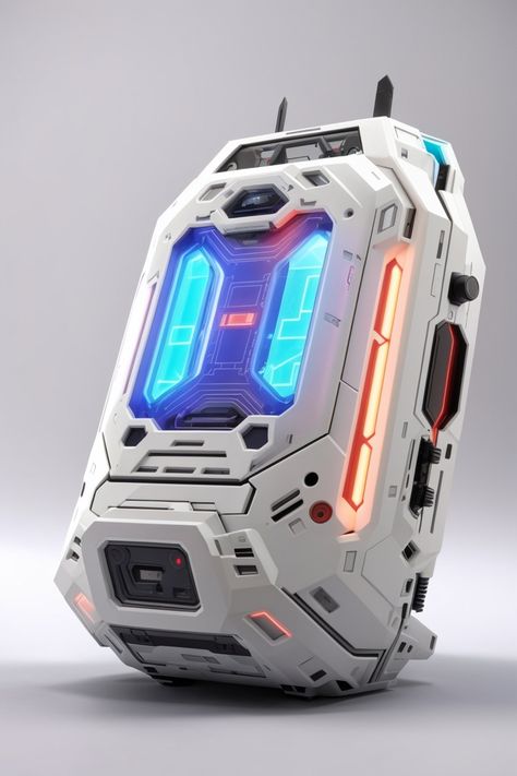 Complex Shape Design For Military Communication Device.😍 Futuristic Objects, 2d Backpack, Diy Resin Phone Case, Future Technology Concept, Technology Theme, Sci Fi Props, Futuristic Shoes, Tech Backpack, Tech Bag