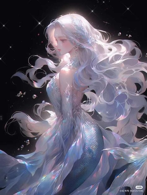 Anime Mermaid Female, Siren Anime, Water Sprite, Mermaid Anime, Anime Mermaid, Anime Show, Fantasy Mermaids, Instagram Cartoon, Fantasy Mermaid