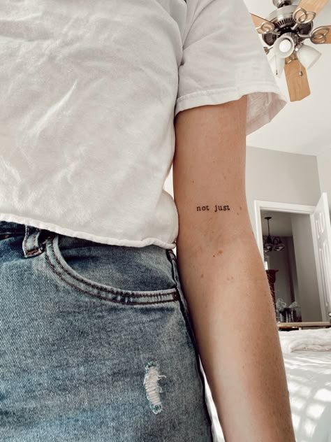 Tiny Typewriter Font Tattoo, Fonts For Tattoos Typewriter, Love Always Tattoo Fonts, Dainty Typewriter Font Tattoo, Typewriter Font Tattoo Forearm, Mini Text Tattoo, Typed Font Tattoo, Typewriter Number Tattoo, Name Tattoos Typewriter Font