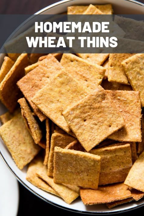 Wheat Germ Recipes, Whole Grain Crackers, Pasta Food Recipes, Grain Crackers, Homemade Crackers Recipe, Whole Wheat Crackers, Crispy Crackers, Wheat Thins, Pizza Sandwich