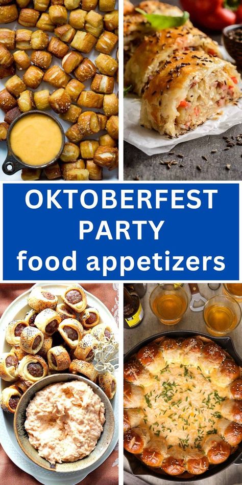 Oktoberfest Party Food Appetizers Oktoberfest Party Food, Food Party Ideas, German Appetizers, German Snacks, Fancy Appetizer Recipes, German Christmas Food, Celebration Food, Party Food Recipes, Oktoberfest Food