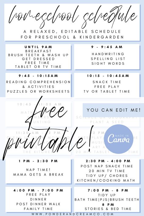 Montessori, Home Schooling Schedule, Home Preschool Schedule, School Schedule Printable, Homeschool Schedule Printable, Kindergarten Homeschool Schedule, Homeschool Daily Schedule, Kindergarten Schedule, Balancing Life