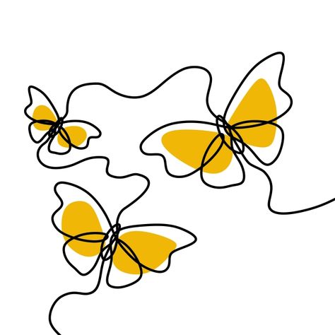 Butterfly Abstract Drawing, Simple Continuous Line Drawing, Butterfly Art Simple, Butterfly Cute Drawing, Butterfly Illustration Simple, Minimalist Butterfly Drawing, One Line Art Butterfly, One Line Drawing Butterfly, Butterfly Design Drawing