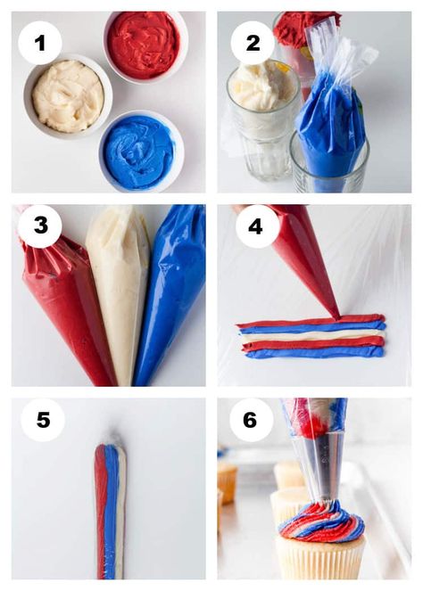 Cupcakes Fourth Of July, 4 Th Of July Cupcakes, 4th Of July Cupcake Decorating Ideas, Independence Day Cupcakes, Labor Day Cupcakes Ideas, Memorial Day Cupcakes Ideas, American Flag Cupcakes, Veterans Day Cupcakes, Red White Blue Cupcakes