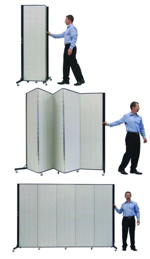 All 6'-5" H Light Duty Partitions By Screenflex Options | Partitions And Room Dividers | Worthington Direct Classroom Configurations, Moveable Partition, Movable Walls, Church Office, Diy Room Divider, Office Library, Folding Room Dividers, Aesthetic Living Room, Wood Backdrop