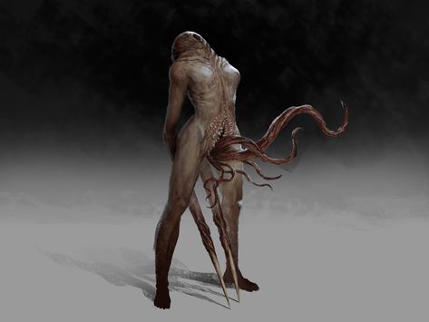 ArtStation - Monster set 1, Leonardo Wyrnist Flesh Drawing, Female Horror Characters, Female Monster, Female Demons, Lovecraftian Horror, Modern Graphic Art, Eldritch Horror, Horror Monsters, Cosmic Horror