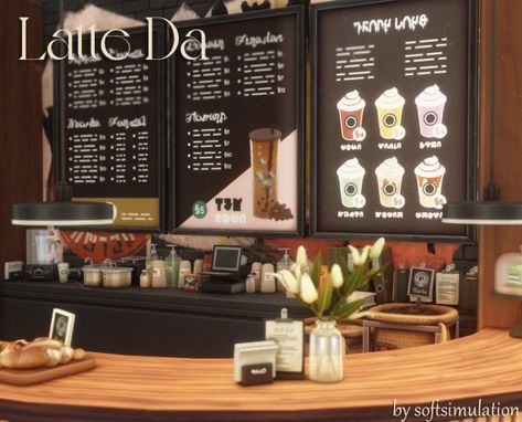 kimorasimz's cc blog Sims 4 Restaurant Clutter, Sims 4 Cute Restaurant, Ts4 Cafe Cc, Coffee Shop Cc Sims 4, Sims 4 Barista Cc, Sims 4 Coffee Bar Cc, Sims 4 Cc Cafe Furniture Patreon, Sims 4 Bakery Build Layout, Sims 4 Cafeteria Cc