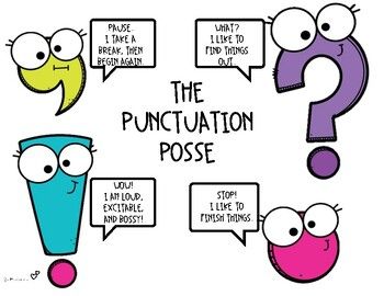 Use this fun anchor chart/poster to help your students learn about punctuation. Key Details Anchor Chart Second Grade, Punctuation Marks Chart, Parts Of Speech Anchor Chart 1st Grade, Theme Anchor Chart 2nd Grade, Inflectional Endings Anchor Chart, Pronoun Anchor Chart, Punctuation Anchor Chart, Sentence Anchor Chart, Grammar Anchor Charts