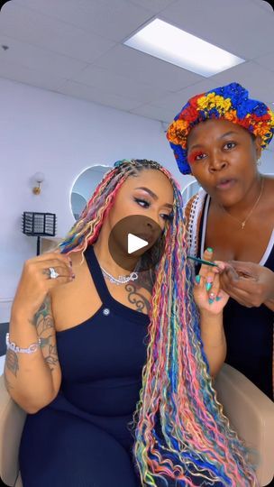 155K views · 93K reactions | Full video rainbow boho braid on @darealbbjudy 🔥😍 | Bilonda Alice Mukendi | beautybyalicedimplz12 · Original audio Rainbow Goddess Braids, Colorful Boho Braids, Ginger Boho Locs, Blonde And Pink Bohemian Braids, Rainbow Box Braids, Handmade Bohemian Rainbow Beads, Pastel Braids, Bohemian Rainbow Resizable Bracelets, Boho Braid