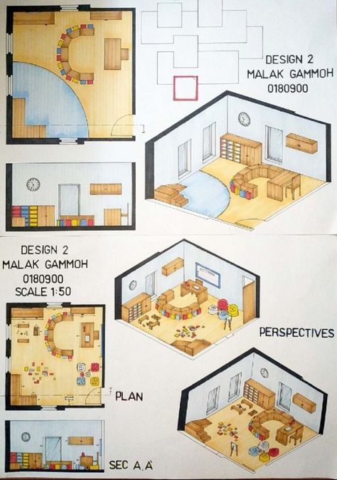 Nursery Plans Architecture, Nursery School Floor Plan, Kindergarten Plan Architecture Projects, Kindergarten Design Plan, Kindergarten Floor Plan, Childcare Architecture, Kindergarten Plan, Daycare Interior Design, Daycare Floor Plans