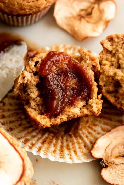 These apple butter muffins are swirled with a cinnamon cream cheese topping and are baked with spiced apple butter! These delightful treats bring together the rich creaminess of cream cheese and the comforting sweetness of apple butter, making them the ultimate fall indulgence. The are the perfect fall muffins to satisfy yout fall baking itch! Bourbon Banana Bread, Apple Butter Muffins, Spiced Apple Butter, Fall Muffins, Cream Cheese Swirl, Butter Muffins, Butter Making, Fall Pies, Cinnamon Cream Cheese