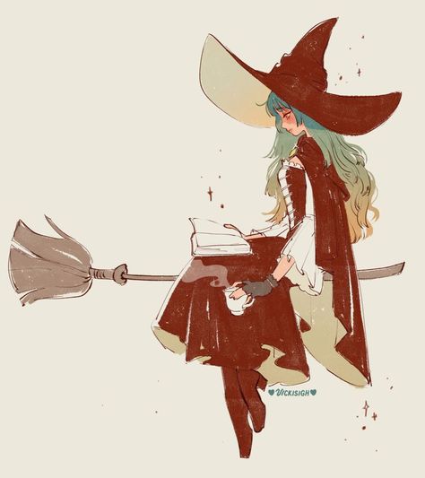 Artist ~ vicki Character Art Cute, Witch Drawing, Witch Characters, Art Character Design, Arte Peculiar, Witch Design, Witch Art, Art Cute, A Witch