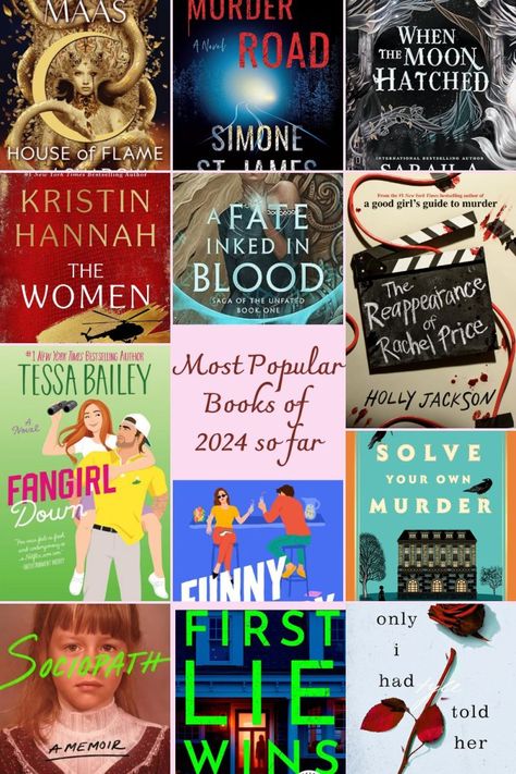 Most Popular Books of 2024 so Far Best Books Of 2024, Popular Books 2024, 2024 Books, Best Books 2024, Best Fiction Books, Reading List Challenge, Most Popular Books, Top Books To Read, Best Selling Books