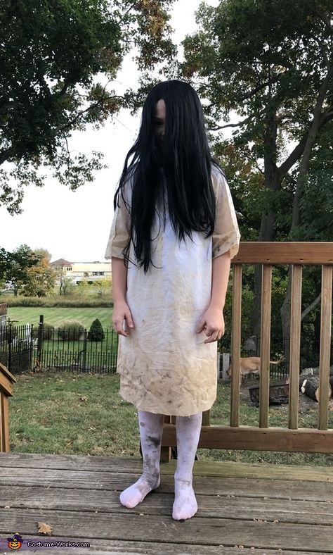 The Ring Costume, The Ring Halloween Costume, The Grudge Costume, Samara Costume, Diy Samara Costume, Samara Morgan Costume, Samara The Ring Makeup, Girl Jason Halloween Costume, Halloween Horror Costumes