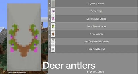 Cottagecore Banner Minecraft, Banner Designs Minecraft Cute, Cute Sheild Banner Designs Minecraft, Deer Banner Minecraft, Banner Design Ideas Minecraft, Mc Banner Designs Cute, Bunny Banner Minecraft, Banner Shop Minecraft, Minecraft Cute Banner