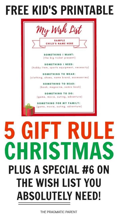 Free printable of the 5 Gift Rule Christmas (Want Need Wear Read) plus a special family tradition for your kids to to put as #6 on the wish list this year. Plus a special #6 on the wish list to boost positive family connections and a positive home. #5giftrule #5giftrulechristmas #christmastraditions #wantneedwearread #intentionalchristmas #familytraditions #christmasgifts #christmasgiftsforkids #wishlist #dearsanta #santaletter #positiveparenting #positiveparentingtips #raisingkindkids 5 Gift Rule, Want Need Wear Read, Kids Christmas List, Family Connection, Rules For Kids, Christmas Traditions Family, Christmas Gift List, 5 Gifts, Family Tradition