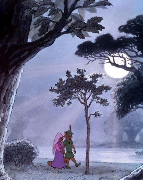 Robin Hood 1973, Hood Wallpapers, Robin Hood Disney, Maid Marian, Disney Film, The Hound, The Fox And The Hound, Old Disney, Pinturas Disney