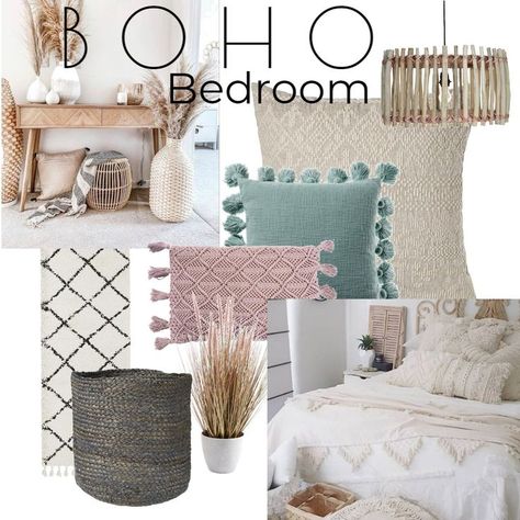 bohemian, bedroom, pastel pink, pastel blue Pastel Blue Bedroom Ideas, Boho Bedroom Mood Board, Pink Boho Bedroom, Blue Boho Bedroom, Bedroom Mood Board, Bedroom Ideas Boho, Blue Bedroom Ideas, Pastel Bedroom, Bohemian Bedroom