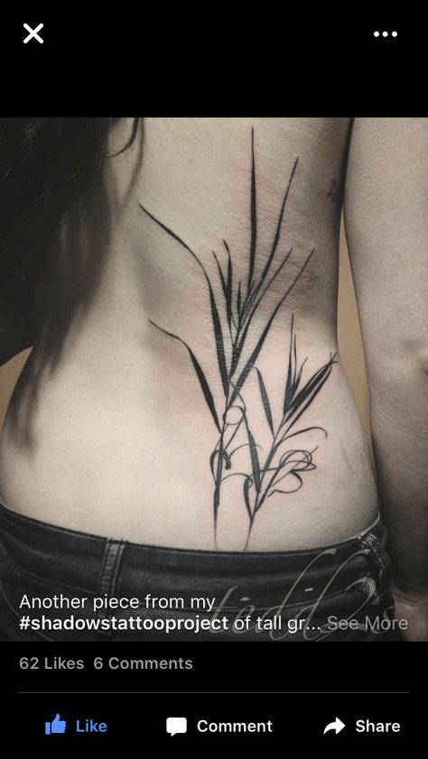 Tall grasses shadow style Grass Tattoo, Bison Tattoo, Tall Grasses, American Bison, Spine Tattoos, Grasses, Maple Leaf Tattoo, I Tattoo, Flower Tattoo