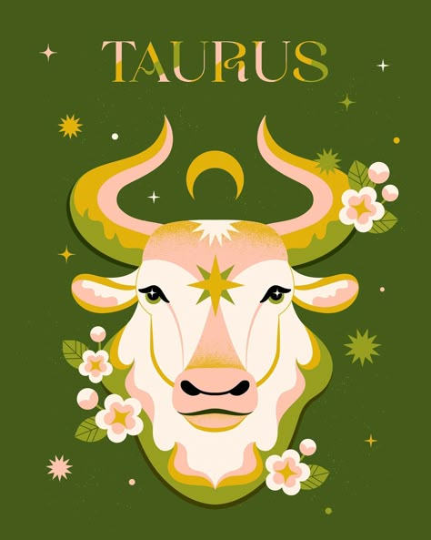 Taurus illustration Bull Illustration Taurus Zodiac Art, Taurus Bull Drawing, Taurus Drawing, Taurus Painting, Taurus Illustration, Folklore Monsters, Taurus Art, Zodiac Sign Designs, Taurus Bull