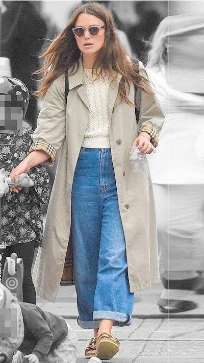 Aries Outfits, Keira Knightley Style, Birks Outfit, Linen Style Fashion, Chicago Outfit, Trench Coat Outfit, Burberry Coat, Classic Style Outfits, London Street Style