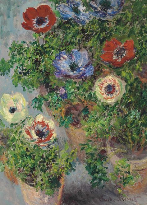 Artist Monet, Flowers In Vases, Painting Of Flowers, Claude Monet Paintings, Claude Monet Art, Monet Art, Monet Paintings, Hur Man Målar, Pierre Auguste Renoir