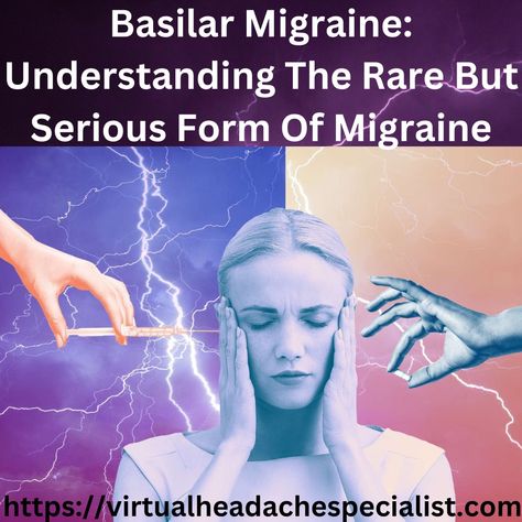 Basilar Migraine: Understanding the Rare but Serious Form of Migraine. #migraine #headache #basilarmigraine #basilararterymigraine #TIA #Stroke #chronicmigraine #blog #blogger #blogging #migraineblog #headacheblog #medicalblog #health #healthy #wellness #medical #medicine #meded Barometric Pressure Migraine, Migraine Vision, Basilar Migraine, Migraine Funny, Migraines Quotes, Occular Migraine, Botox For Migraine, Migraine Types, Headache Humor