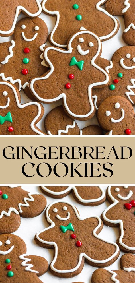 These delicious gingerbread man cookies are a crowd pleasing favorite. Crunchy on the outside and soft on the inside, they’re an amazingly fun and festive way to celebrate the holidays! Extra Spicy Gingerbread Cookies, Gingerbread Cookies Crunchy, Round Gingerbread Cookies, Crispy Gingerbread Men Cookies, Ginger Beard Cookie, Crunchy Gingerbread Cookies Recipe, Ginger Bread Men Recipes, Gingerbread Roll Out Cookies, Ginger Bread Christmas Cookies