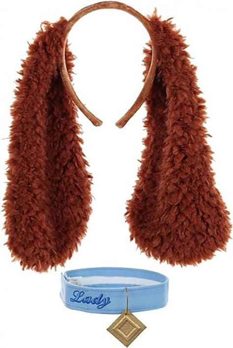 Amazon.com: elope Lady & the Tramp Lady Ears Headband & Collar Kit - ST : Clothing, Shoes & Jewelry Lady And The Tramp Costume, Dog Ears Headband, Holiday Fits, Faux Fur Headband, Aesthetic Holiday, Collar Accessory, Disney Headbands, Okay Okay, Fur Headband