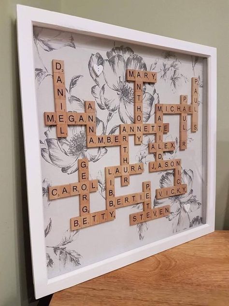 Scrabble wall art diy