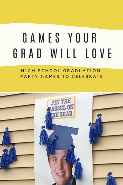 15 High School Graduation Games to Celebrate Your Grad - peachy party games Creative Graduation Party Ideas, Boys High School Graduation Party, Graduation Games, Graduation Party Games, Outdoor Graduation Parties, Outdoor Graduation, Graduation Party High, School 2021, Graduation Party Planning