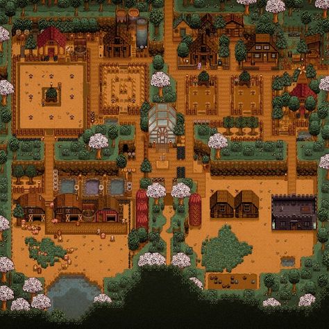 Stardew Valley Vanilla Farm, Stardew Four Corners, Four Corners Farm Stardew Valley, Stardew Valley Four Corners, Four Corners Farm, Stardew Valley Farms, Stardew Valley, Read Image, A Pic