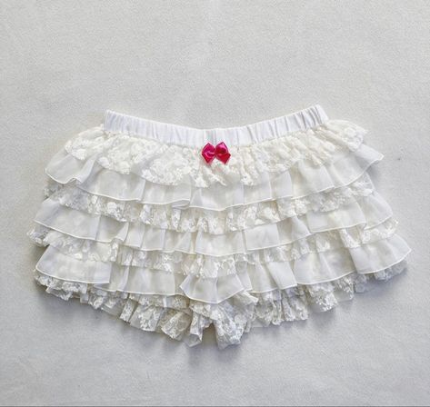 Lace Bloomers, Frilly Shorts, Bloomer Shorts, Ruffle Bloomers, Fairy Clothes, Bloomers Shorts, Shorts Women, Lace Fashion, Cute Skirts