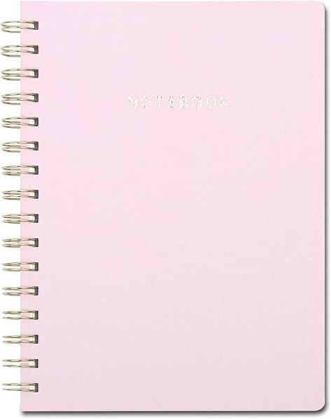 AmazonSmile: TSFPapier Spiral Notebook, College Ruled Paper，Soft Cover Business Journal with Big Pocket, Widen 8.5" x 6.34", Wirebound Memo Notepads, 160 Pages, for Work and School Supplies, Pink : Everything Else College Ruled Paper, Pink Everything, Cute Stationary School Supplies, Pink Notebook, Wattpad Book Covers, Memo Notepad, Spiral Notebook Covers, Ruled Paper, Ruled Notebook