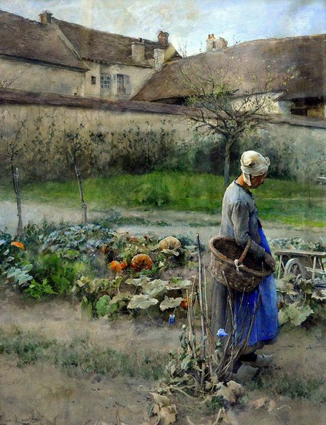 October, Carl Larsson (1882) | Flickr - Photo Sharing! Carl Spitzweg, Working In The Garden, Carl Larsson, Mary Cassatt, Alphonse Mucha, Arts And Crafts Movement, Museum Of Fine Arts, Artist Art, In The Garden