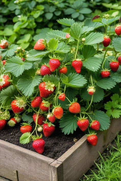 Discover the ultimate guide on how to grow strawberries in a raised bed. Whether you're a beginner or experienced gardener, follow our step-by-step tips for nurturing juicy, homegrown strawberries right in your backyard. From selecting the best variety to proper spacing and optimal soil conditions, we cover everything you need to know for a bountiful harvest. Learn about pest control, watering techniques, and harvesting methods to ensure your strawberry plants thrive all season long. Growing Strawberries In Florida, Strawberry Tree Plant, Wintering Strawberry Plants, Strawberry Growing Ideas Planters, Strawberry Raised Bed, Growing Strawberries In Raised Beds, Strawberry Plants Growing, Strawberry Garden Beds, Strawberry Growing Ideas