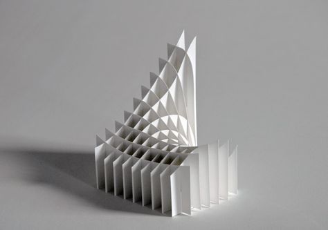 Paper model Richard Sweeney, Paper Model Architecture, Folding Architecture, Origami Architecture, Paper Structure, Paper Architecture, Paper Engineering, Folding Origami, Arch Model