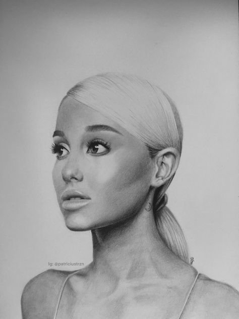 Graphite Pencil Art, Portrait Pencil, Celebrity Portraits Drawing, Ariana Grande Drawings, Graphite Art, Realistic Portrait, Portrait Drawings, Cover Album, Ariana Grande Sweetener