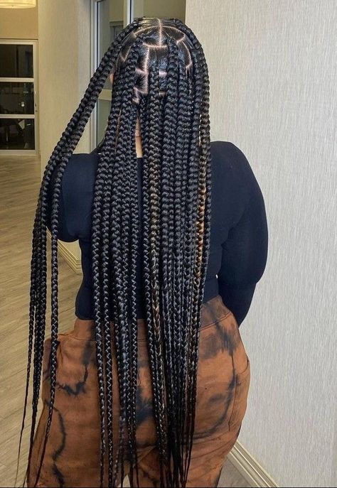 Big Box Braids Hairstyles, Feed In Braids Hairstyles, Long Box Braids, Box Braids Hairstyles For Black Women, Ethnic Hairstyles, Hairstyle Inspo, Cute Box Braids Hairstyles, Protective Hairstyles Braids, Box Braids Styling