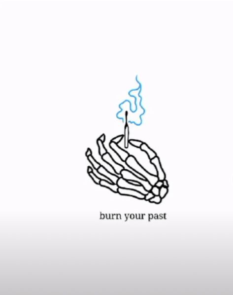 Burn Your Past Tattoo, Dark Tiny Tattoos, Loniless Tattoo, Tattoo Ideas Anime Mha, Small Mha Tattoos Ideas, Mha Small Tattoo, Subtle Mha Tattoos, Grunge Tattoo Stencil, Disappointed Drawing