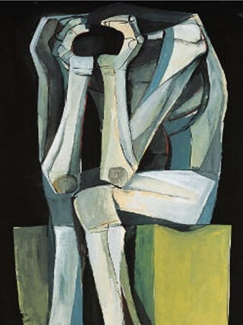 ANG KIUKOK (1931/2005), FILIPINO PAINTER – A style that fused cubism, surrealism and expressionism. - Meeting Benches Thinking Man Art, Ang Kiukok, Art Deco Paintings, Thinking Man, Cubism Art, Expressionist Art, Expressionist Painting, 인물 사진, Cubism