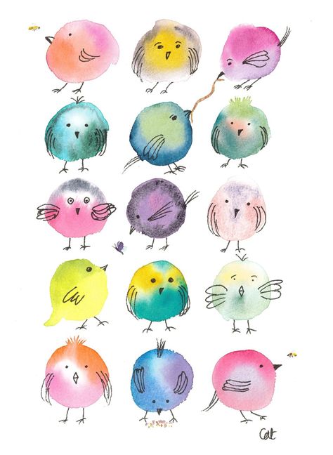 Water Colours For Beginners, Watercolor Kids Projects, Watercolor Painting People, Cute Watercolor Cards, Watercolor Ideas For Kids, Simple Cute Watercolor, Watercolor Art Paintings Easy, Kids Watercolor Painting Ideas, Small Watercolor Paintings Easy