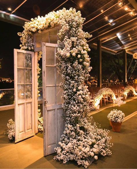 Indoor Wedding Decorations, Australian Wedding Dresses, Event Entrance, Reception Entrance, Wedding Doors, Wedding Entrance Decor, Aisle Flowers, Wedding Entrance, Wedding Stage Decorations