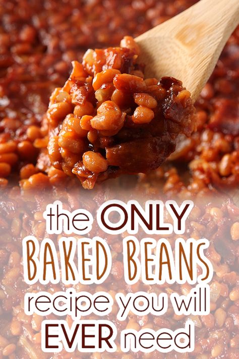 Homemade Baked Beans Recipe, Beans Recipe Crockpot, Baked Beans From Scratch, Southern Baked Beans, Maple Baked Beans, Beans From Scratch, Best Baked Beans, Easy Baked Beans, Bbq Baked Beans