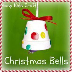 Pams Party & Practical Tips: Christmas Bell Craft - Feature of the Day Christmas Crafts For Kids To Make, Christmas Arts And Crafts, Christmas School, Christmas Bell, Preschool Christmas, Crafts For Kids To Make, Christmas Ornaments Homemade, Easy Crafts For Kids, Christmas Crafts For Kids