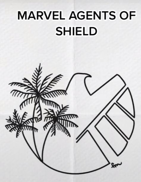 Agents Of Shield Tattoo, Mendi Tattoos, Marvel Doodles, Minimalist Tatoos, Poster Wall Inspo, Things To Manifest, Marvel Diy, Shield Tattoo, Marvel Shield