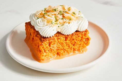 Thai Tea Tres Leches Cake Recipe Tres Leches Cake Recipe, Tiger Orange, Leches Cake, American Cake, Random Recipes, Tres Leches Cake, Thai Tea, Nyt Cooking, Tres Leches