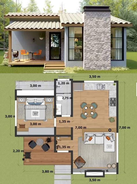 Cute Small Houses, Small House Blueprints, Garage Guest House, Whimsical Cottage, Affordable Homes, Cozy Bedrooms, Build Inspiration, Small House Layout, Small House Design Exterior